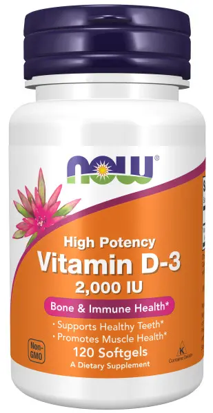 A bottle of vitamin d-3 is shown.