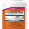 A bottle of vitamin supplement facts