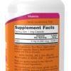 A bottle of vitamin supplement facts