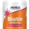 A bottle of biotin is shown.