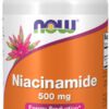 A bottle of niacinamide is shown.