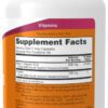 A bottle of vitamin supplement facts