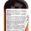 A bottle of liquid with ingredients written on it.