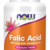 A bottle of folic acid with vitamin b 1 2.