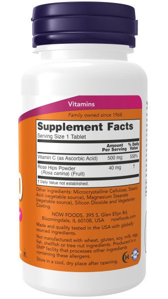 A bottle of vitamin supplement facts