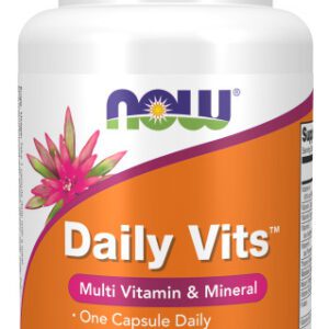 A bottle of daily vits is shown.