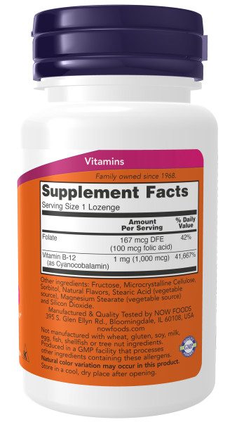 A bottle of vitamin supplement facts