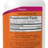 A bottle of vitamin supplement facts