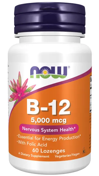 A bottle of vitamin b-1 2 is shown.