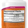 A bottle of vitamin supplement facts