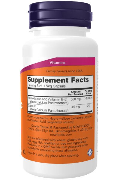 A bottle of vitamin supplement facts