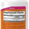A bottle of vitamin supplement facts