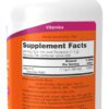 A bottle of vitamin supplement facts.