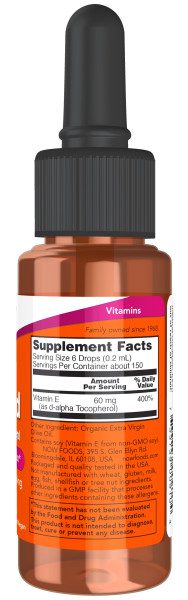 A bottle of vitamin supplement facts.