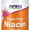 A bottle of flush-free niacin is shown.