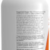 A bottle of supplement with information on the back.