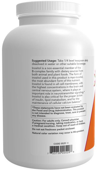 A bottle of supplement with information on the back.