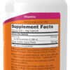 A bottle of vitamin supplement facts