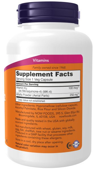 A bottle of vitamin supplement facts