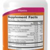 A bottle of vitamin supplement facts