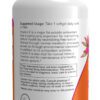 A bottle of vitamin e oil with information on the back.