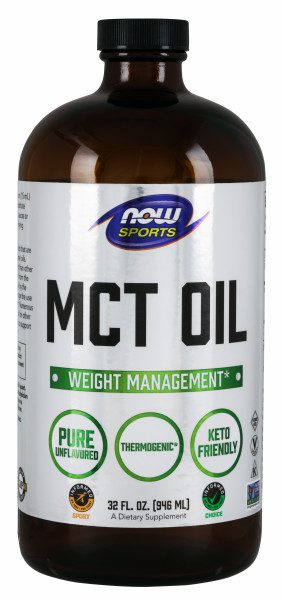 A bottle of mct oil is shown.