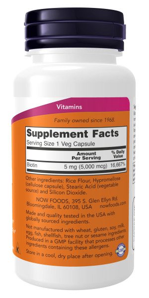 A bottle of vitamin supplement facts