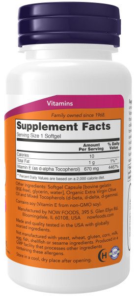 A bottle of vitamin supplement facts