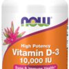 A bottle of vitamin d-3 is shown.