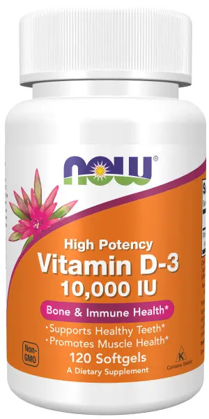 A bottle of vitamin d-3 is shown.