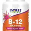 A bottle of vitamin b-1 2 is shown.