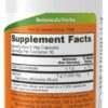 A bottle of supplement facts for an orange and white label.