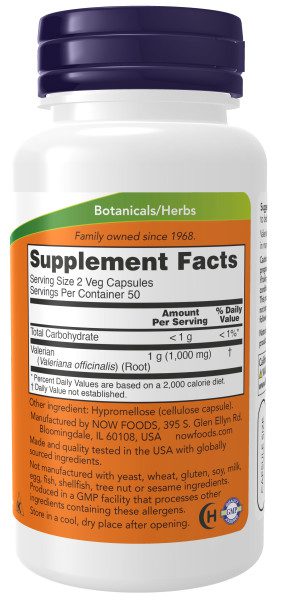 A bottle of supplement facts for an orange and white label.