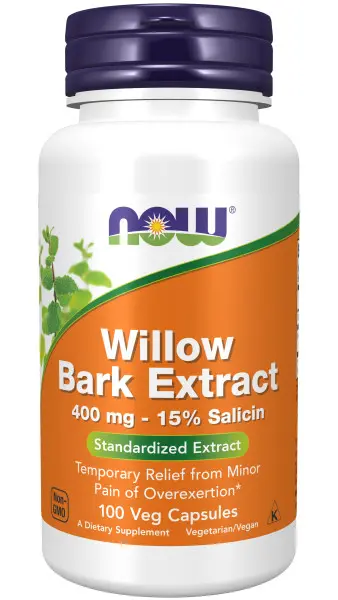 A bottle of willow bark extract