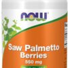 A bottle of saw palmetto berries 5 5 0 mg