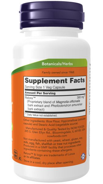 A bottle of supplement facts for magnolia extract.