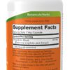 A bottle of supplement facts for an orange and white label.