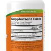 A bottle of supplement facts for an orange and white label.