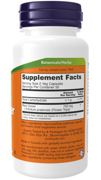 A bottle of supplement facts for an orange and white label.