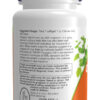 A bottle of carrot oil with information on the back.