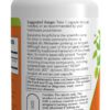 A bottle of supplement with information on the back.