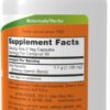 A bottle of supplement facts for an orange and white label.