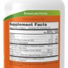 A bottle of supplement facts and ingredients.