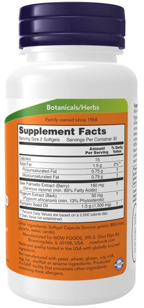 A bottle of supplement facts for an orange and white label.