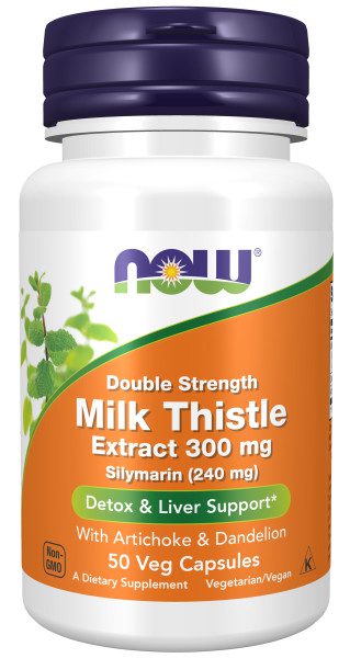 A bottle of milk thistle extract 3 0 0 mg