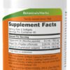 A bottle of supplement facts for an orange and white label.