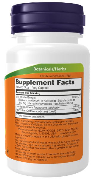 A bottle of supplement facts for fruit seed