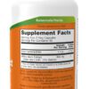 A bottle of supplement facts for the back side of a bottle.