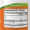 A bottle of supplement facts for an orange and white label.