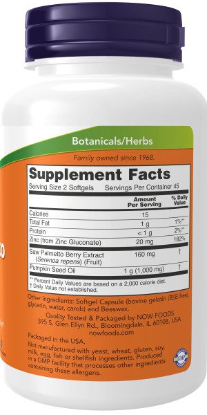 A bottle of supplement facts for an orange and white label.